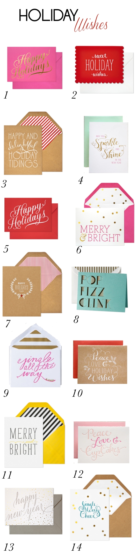 Holiday Wishes - Chic Holiday Cards