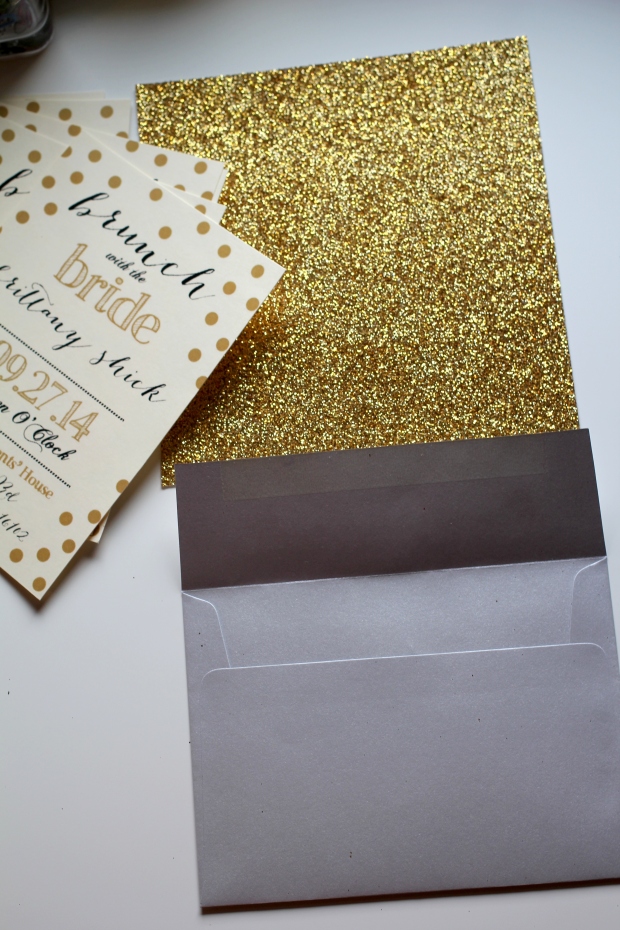 DIY - Glitter Envelope Liners | TheSubtleStatement.com